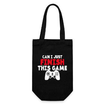 Kann ich dieses Spiel einfach zu Ende spielen? - Geschenkbeutel für Flaschen - Schwarz - Vorne