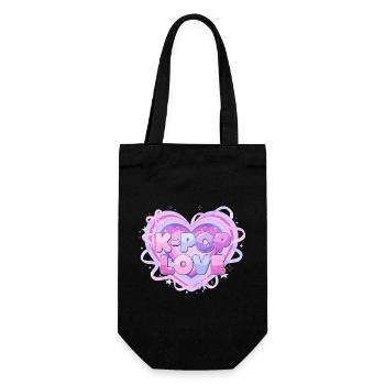 K-Pop Love Heart Pastel - Sac à bouteille - noir - Devant