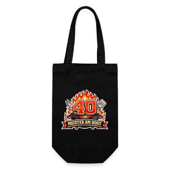 40 Master on the grill - Gift Bag for Bottles - black - Front