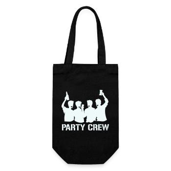 Silhouette de l’équipe de fête avec des acclamations - Sac à bouteille - noir - Devant