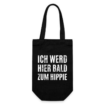 Lustiger Spruch Deutschland - Geschenkbeutel für Flaschen - Schwarz - Vorne