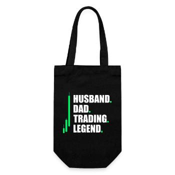 Husband Dad Trading Stock Market Stock Market Trader - Gift Bag for Bottles - black - Front