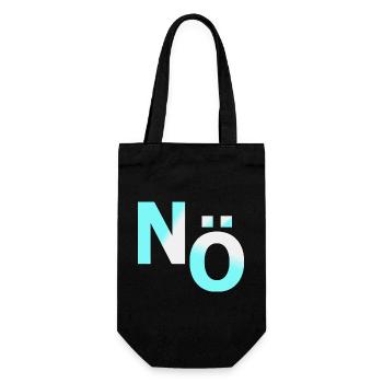 Nö Nein Dagegen Demo - Geschenkbeutel für Flaschen - Schwarz - Vorne