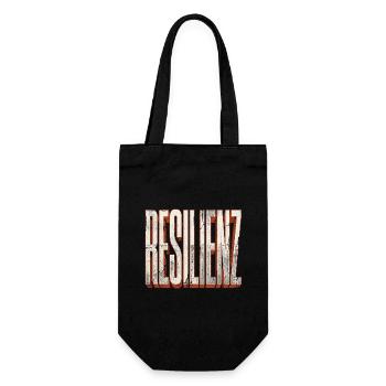 Resilienz - Geschenkbeutel für Flaschen - Schwarz - Vorne