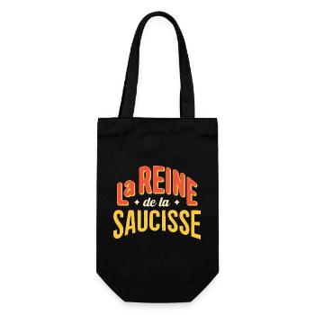 Reine de la Saucisse Retro - Sac à bouteille - noir - Devant