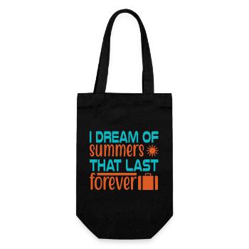 Dream of summer forever - Geschenkbeutel für Flaschen - Schwarz - Vorne
