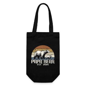 Papa Ours - Cadeau de la fête des pères 2026 - Sac à bouteille - noir - Devant