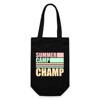 Summer Camp Champ Fun Kids Outdoor Adventure - Gift Bag for Bottles - black - Front