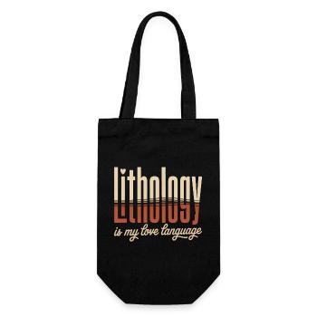 Literhology: Love Language Typography - Gift Bag for Bottles - black - Front