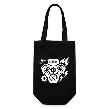 Engine Tuning Symbol - Gift Bag for Bottles - black - Front