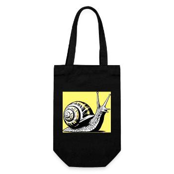 Schnecke - Geschenkbeutel für Flaschen - Schwarz - Vorne