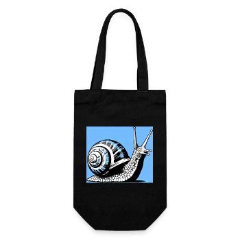 Schnecke - Geschenkbeutel für Flaschen - Schwarz - Vorne