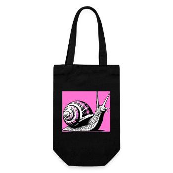 Schnecke - Geschenkbeutel für Flaschen - Schwarz - Vorne