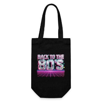 Retour à la grille néon des années 80 - Sac à bouteille - noir - Devant
