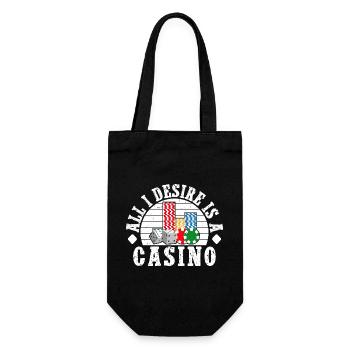 Casino Gambler All I Desire Is A Gambling - Gift Bag for Bottles - black - Front