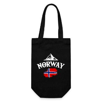 Norway Vacation Norge Fjords Travel Scandinavian - Gift Bag for Bottles - black - Front