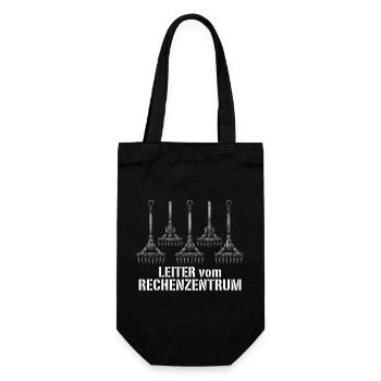 Rechenzentrum Design Gartengeräte Rechen Leiter - Geschenkbeutel für Flaschen - Schwarz - Vorne