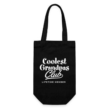 Coolest Grandpas Club - Geschenkbeutel für Flaschen - Schwarz - Vorne