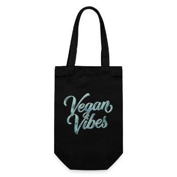 Déclaration de Vegan Vibes Veganism - Sac à bouteille - noir - Devant