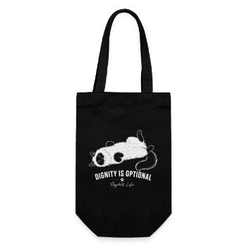 Ragdoll Cat – Dignity is optional - Gift Bag for Bottles - black - Front