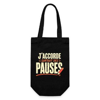 j'accorde surtout des pauses - Sac à bouteille - noir - Devant