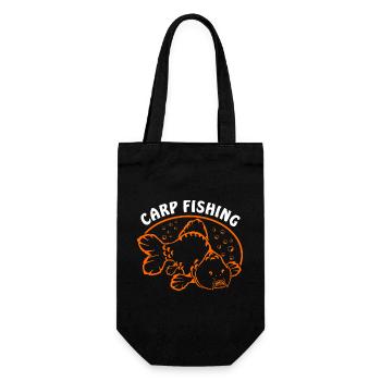 Fische_angeln_002_carp_fishing - Geschenkbeutel für Flaschen - Schwarz - Vorne