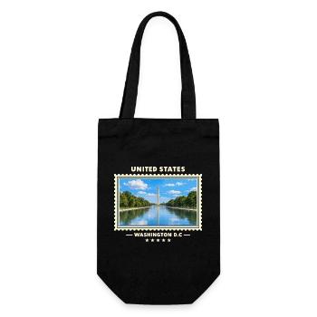 Vereinigte Staaten Washington D.C. Vintage Marke - Geschenkbeutel für Flaschen - Schwarz - Vorne
