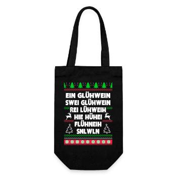 Glühwein - Geschenkbeutel für Flaschen - Schwarz - Vorne