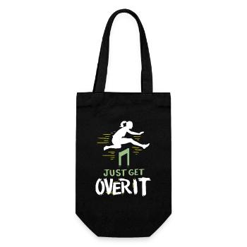 Track and Field Just Get Over It - Gift Bag for Bottles - black - Front