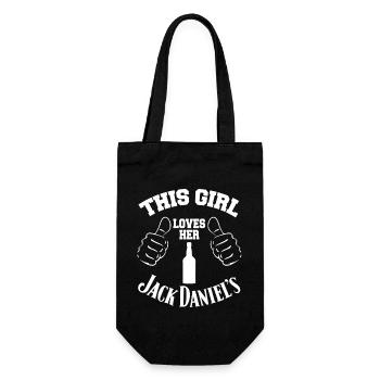 This girl loves her J D - Gift Bag for Bottles - black - Front