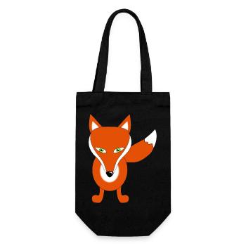 fox - Gift Bag for Bottles - black - Front