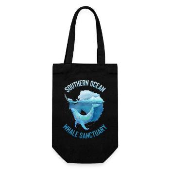 Southern Ocean Whale Sanctuary - Geschenkbeutel für Flaschen - Schwarz - Vorne