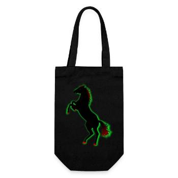 Horse - Gift Bag for Bottles - black - Front
