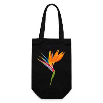 Paradiesvogel Farbenspiel - Geschenkbeutel für Flaschen - Schwarz - Vorne