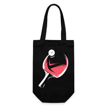 Table Tennis Racket Game Illustration Team - Gift Bag for Bottles - black - Front