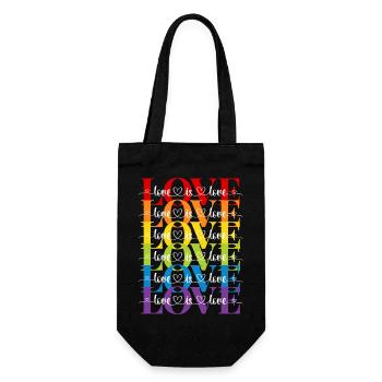 love is love - Gift Bag for Bottles - black - Front
