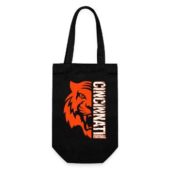 Cincinnati Football – Tiger Power Design - Geschenkbeutel für Flaschen - Schwarz - Vorne
