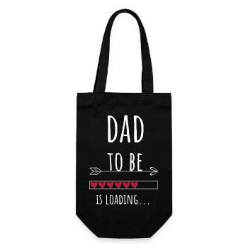Dad to be Papa Father Announcement Gift - Gift Bag for Bottles - black - Front