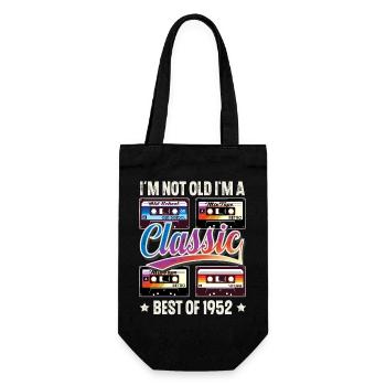 1952 Année de naissance Anniversaire Cassette Vintage - Sac à bouteille - noir - Devant