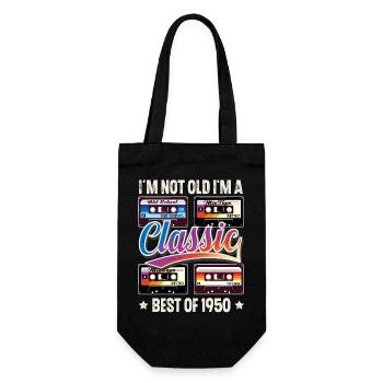1950 Année de naissance Anniversaire Cassette Vintage - Sac à bouteille - noir - Devant