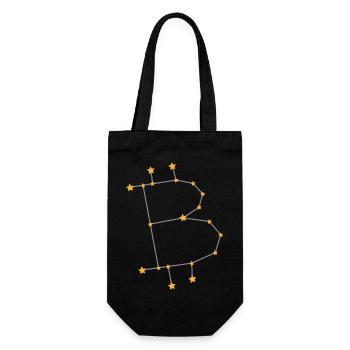 Signe du zodiaque Bitcoin BTC Gold - Sac à bouteille - noir - Devant