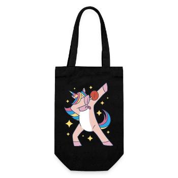 Dabbing Unicorn Table Tennis Racket Table Tennis - Gift Bag for Bottles - black - Front