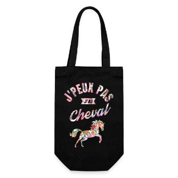 J'Peux Pas J'Ai Cheval - Sac à bouteille - noir - Devant