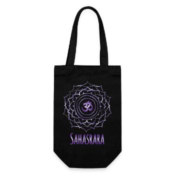 Mandala Om Sahasrara Violet Design - Sac à bouteille - noir - Devant