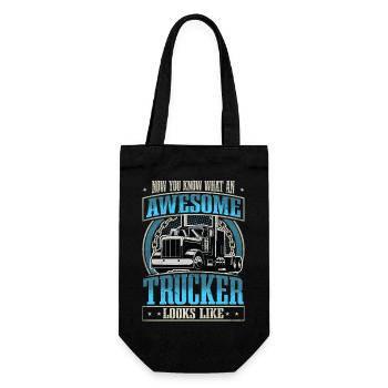 Truck Driver - Gift Bag for Bottles - black - Front