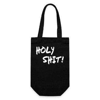 Holy Shit! - Geschenkbeutel für Flaschen - Schwarz - Vorne