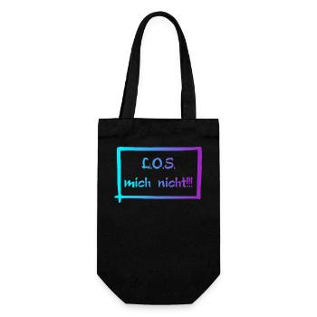 L.O.S mich nicht! - Geschenkbeutel für Flaschen - Schwarz - Vorne