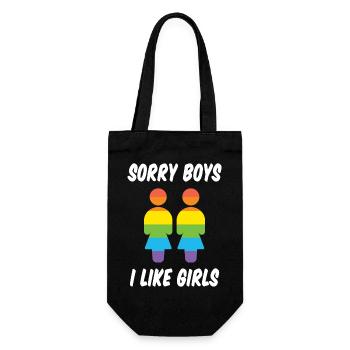 Désolé les garçons, j’aime les filles - Sac à bouteille - noir - Devant