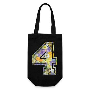 Numero 4 fleur, Équipe Foot, basket université - Sac à bouteille - noir - Devant