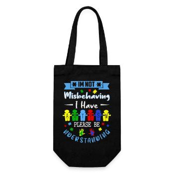 Ich habe Autismus - Geschenkbeutel für Flaschen - Schwarz - Vorne